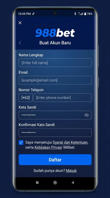 Cara Mudah Registrasi Akun Baru 988bet