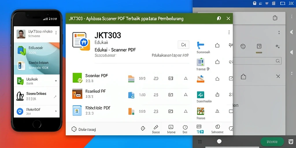 Antarmuka JKT303 yang sederhana untuk fungsi Scanner PDF.