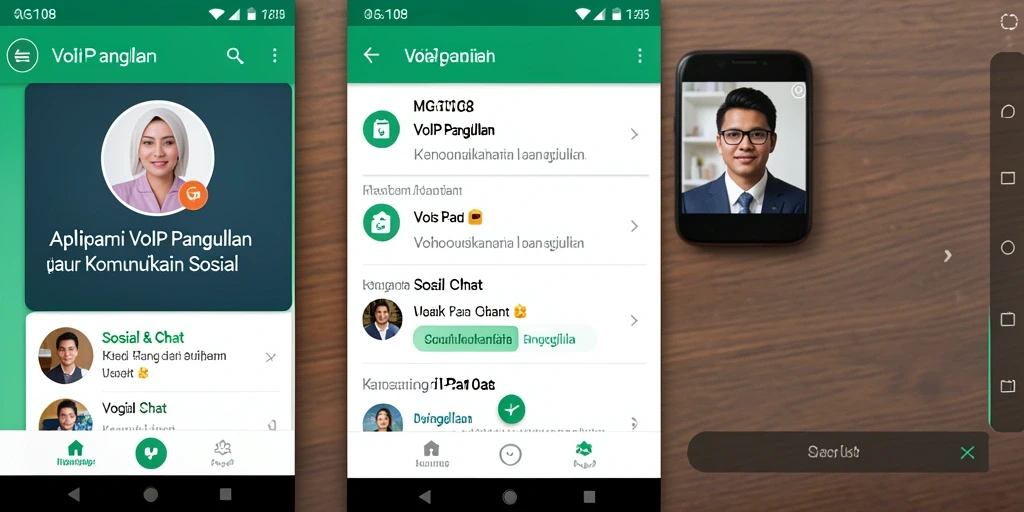 Antarmuka MG108 yang ramah pengguna untuk panggilan VoIP.