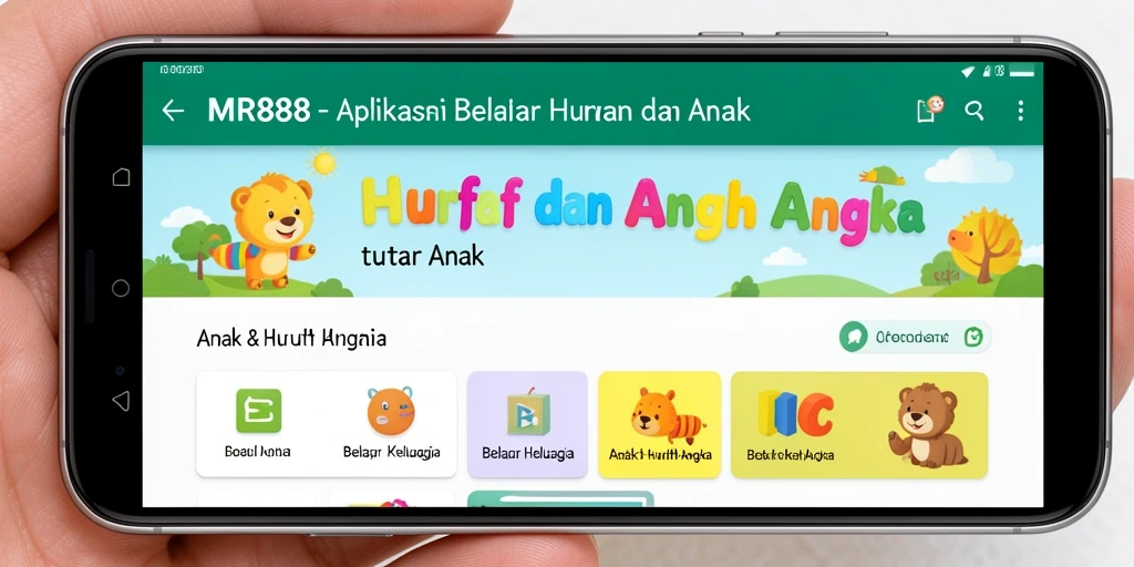 Tampilan antarmuka MR888 yang edukatif dan interaktif.