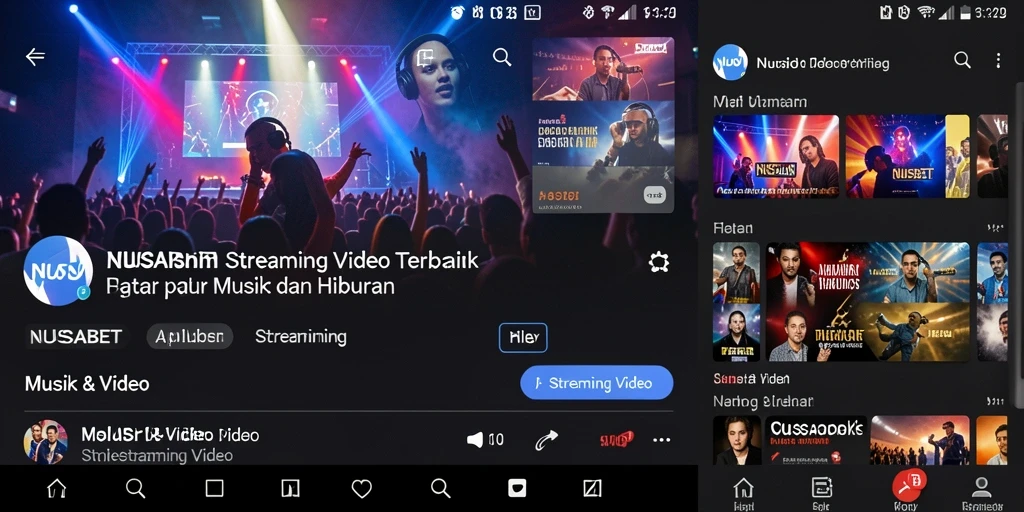 Antarmuka NUSABET yang menarik dan fungsional untuk Streaming Video.