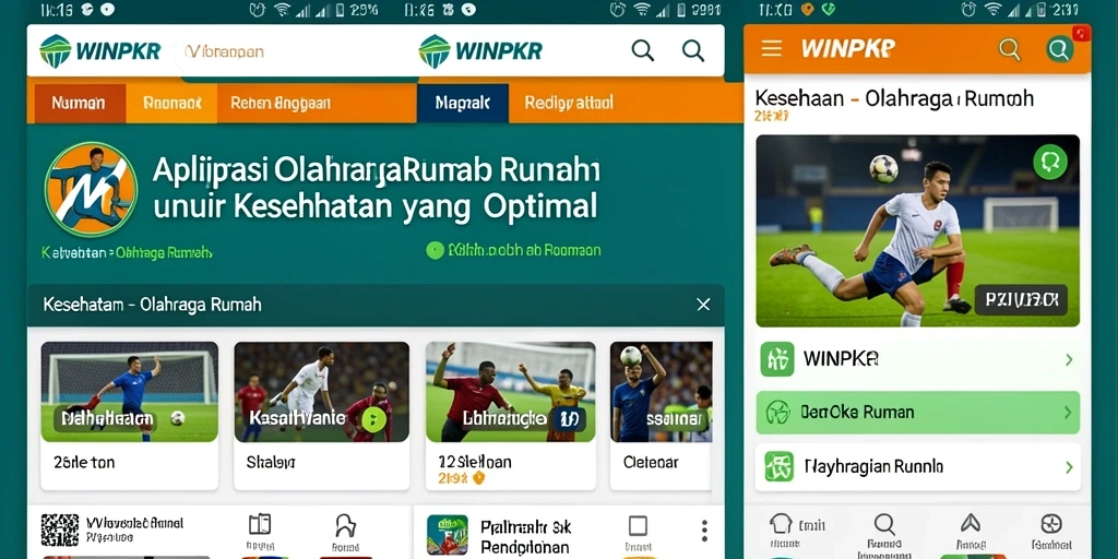 Antarmuka pengguna WINPKR yang intuitif dan menarik untuk Olahraga Rumah.